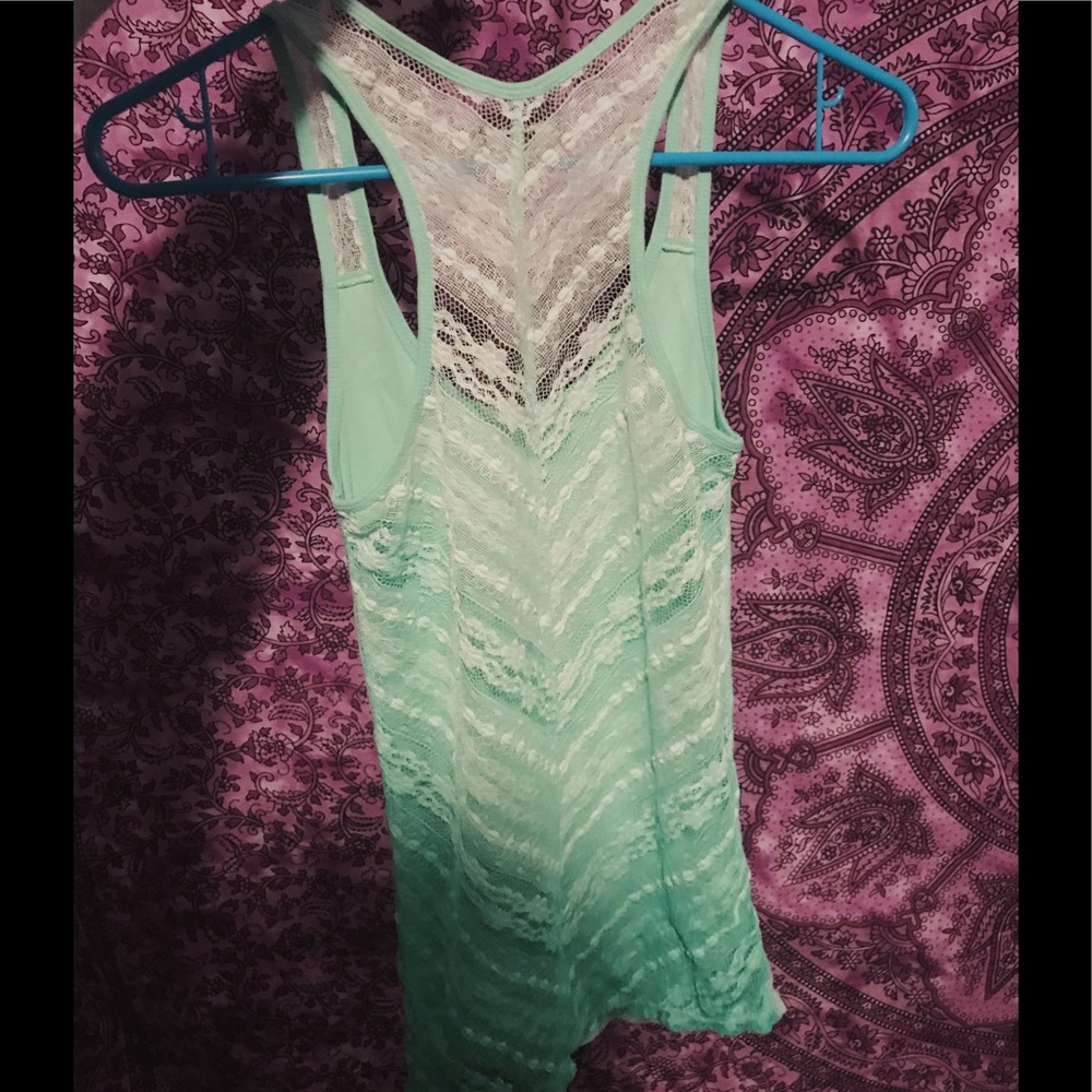 AE ombré lace back tank